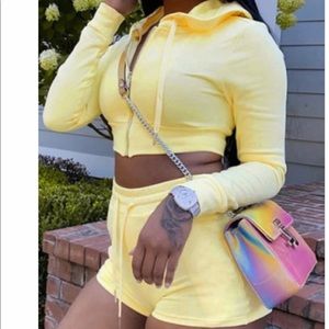 2 piece short set with jacket